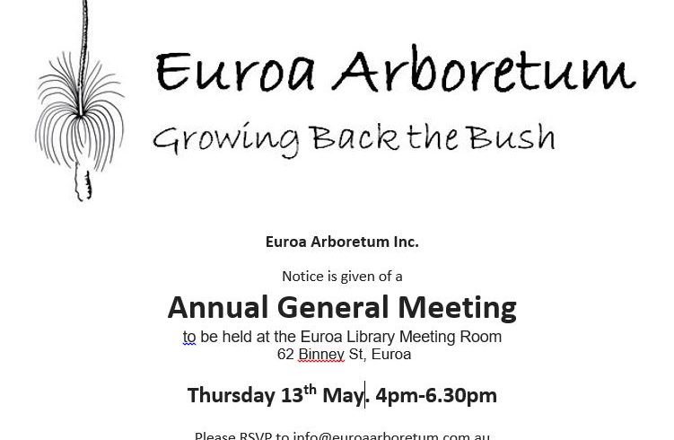 Euroa Arboretum AGM **Postponed**