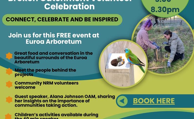 Goulburn Broken Catchment Volunteer Celebration – Thursday Nov 30th (5.00-8.30pm)